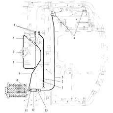 FLANGE COMPONENT - Блок «OIL RETURN LINES»  (номер на схеме: 4)