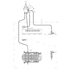 HOSE ASSEMBLY - Блок «PILOT DOZER DEVICE»  (номер на схеме: 6)