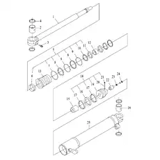 BACK-UP RING 100×94×15 - Блок «REVOLVING FRAME CYLINDER»  (номер на схеме: 17)