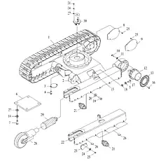 ADJUST SHIM - Блок «UNDERCARRIAGE ASSEMBLY»  (номер на схеме: 26)