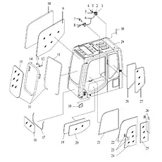 BACK LOCK ASSEMBLY, SASH - Блок «CABIN»  (номер на схеме: 26)