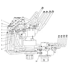 RIGHT-ANGLE CONNECTOR - Блок «MAIN VALVE LINES»  (номер на схеме: 1)