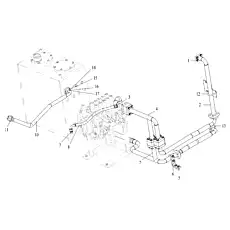 FLANGE COMPONENT - Блок «OIL RETURN LINES»  (номер на схеме: 10)