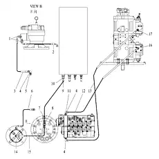 HOSE ASSEMBLY - Блок «PILOT LINES»  (номер на схеме: 9)