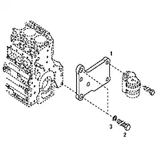 Engine front support bracket F04288659 - Блок «Аксессуары»  (номер на схеме: 1)