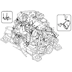 Clip - Блок «Cable harness, engine»  (номер на схеме: 4)