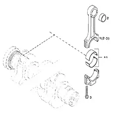 Big end bolt - Блок «Шатун»  (номер на схеме: 3)