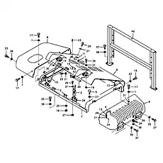 •Plate - Блок «Cowl frame, cover and hood»  (номер на схеме: 11)