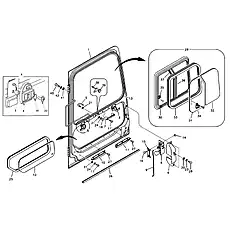 •Weatherstrip - Блок «Door, operator's cab»  (номер на схеме: 26)