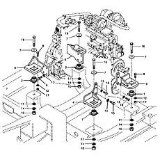 Bracket - Блок «Engine mounting 1»  (номер на схеме: 3)