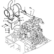 Silencer - Блок «Exhaust system»  (номер на схеме: 4)