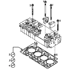 Cylinder head bolt 1003047-560(4251251) - Блок «Крепления»  (номер на схеме: 5)