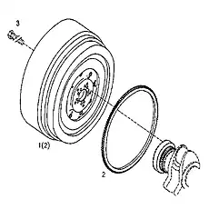 Hexagon bolt 1005121-300(04255865) - Блок «Маховик»  (номер на схеме: 3)