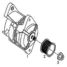 V-belt D04293183 - Блок «Generator»  (номер на схеме: 2)