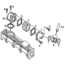 Charge air elbow D04282321 - Блок «Heating flange»  (номер на схеме: 1)