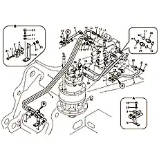 Hose assembly - Блок «Hydraulic system, control valve to boom and swing»  (номер на схеме: 26)