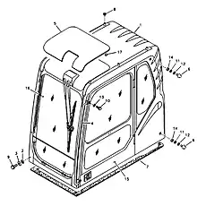 Door - Блок «Operator's cab 1»  (номер на схеме: 15)