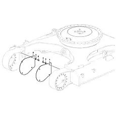 Plain washer - Блок «Protective plate for travel motor»  (номер на схеме: 3)