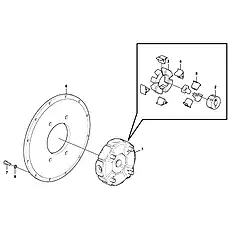 Spring washer - Блок «Pump gearbox with assem bling parts»  (номер на схеме: 8)