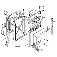 •Oil cooler - Блок «Radiator»  (номер на схеме: 2)