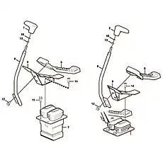 Hex. socket screw - Блок «Remote control valve pedal with fitting parts»  (номер на схеме: 14)