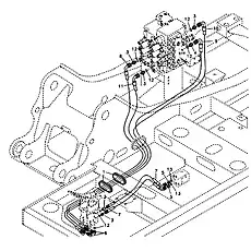 O-ring - Блок «Servo system, control valve to remote control valve pedal»  (номер на схеме: 12)