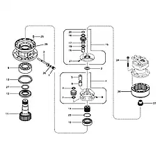 •Roller bearing - Блок «Swing gearbox»  (номер на схеме: 9)