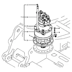 •Gauge - Блок «Swing motor with mounting parts»  (номер на схеме: 4)