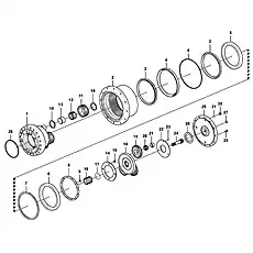 •Sealing kit - Блок «Travel gearbox»  (номер на схеме: 3)