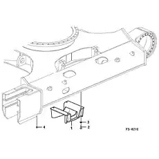 Proteção - Блок «Рельсовые ограждения, для нижней каретки F5-6210E»  (номер на схеме: 1)