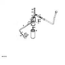 Alojamento do filtro de combustível - Блок «Топливный фильтр A99-6210»  (номер на схеме: 1)