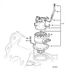Caixa de Engrenagens - Блок «Вращающийся двигатель с монтажными деталями C6-6210»  (номер на схеме: 3)