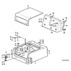 Estrutura do quadro - Блок «Ящик для инструмента, крышка G13-6210»  (номер на схеме: 1)