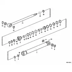 Contraporca - Блок «Цилиндр стрелы H33-6210»  (номер на схеме: 3)