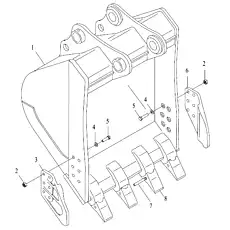 ADAPTER - Блок «BUCKET ASSEMBLY (ROCK BUCKET)»  (номер на схеме: 8)