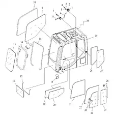 BACK LOCK ASSEMBLY, SASH - Блок «CABIN»  (номер на схеме: 26)