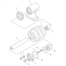 BOLT M10×1.25×35L - Блок «Несущий ролик»  (номер на схеме: 6)