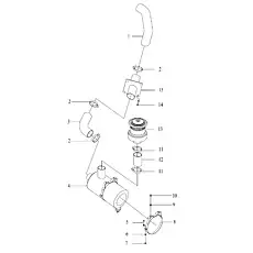 AIR INTAKE HOSE Ⅰ - Блок «Двигатель»  (номер на схеме: 12)