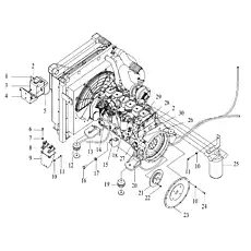 AIR INTAKE PIPE HOLDER - Блок «Двигатель»  (номер на схеме: 9)