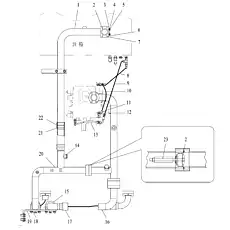 ADJUST SHIM - Блок «OIL RETURN LINES»  (номер на схеме: 18)