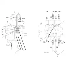 HOSE ASSEMBLY - Блок «PILOT LINES»  (номер на схеме: 11)