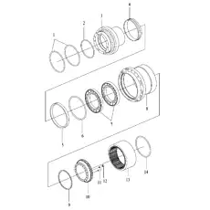 BEARING MAIN - Блок «TRAVEL MOTOR»  (номер на схеме: 7)