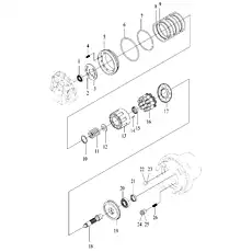 B/BRG HC6206HL1B - Блок «TRAVEL MOTOR»  (номер на схеме: 1)