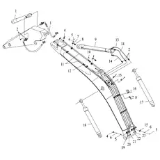 ARM CYLINDER ASSEMBLY - Блок «COMPLEMENT LINES»  (номер на схеме: 9)