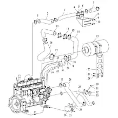 AIR INTAKE HOSE Ⅲ - Блок «Двигатель»  (номер на схеме: 14)