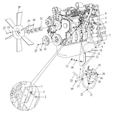 BELT ROLLER, CRANKSHAFT - Блок «Двигатель»  (номер на схеме: 24)