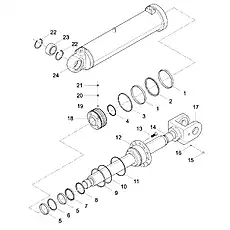 PISTON ROD LG860.07.02-02C - Блок «Цилиндр стрелы»  (номер на схеме: 14)