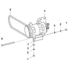 BRACKET, A.C. COMPRESSOR LG855NⅠ.15.46.01 - Блок «BRACKET, A.C. COMPRESSOR»  (номер на схеме: 4)