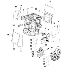 WASHER 8 GB/T97.1 - Блок «CABIN ASSEMBLY»  (номер на схеме: 25)