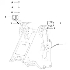 HORN, R.H. LG855DⅢ.15Ⅱ.09.02 - Блок «ELECTRICITY, FRONT FRAME»  (номер на схеме: 8)